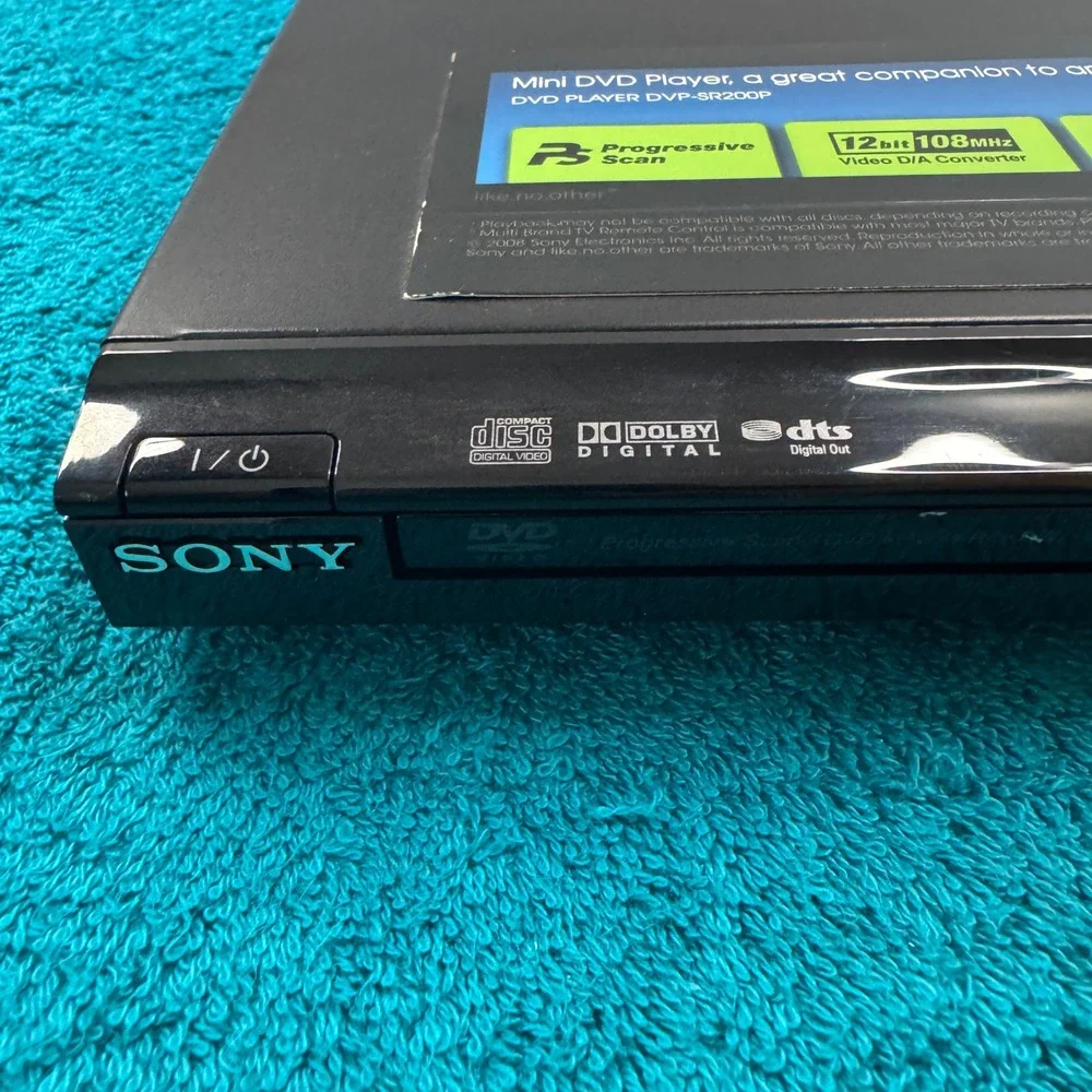 Sony DVP-SR200P Mini DVD Player Progressive Scan Black with Remote - Ships Free